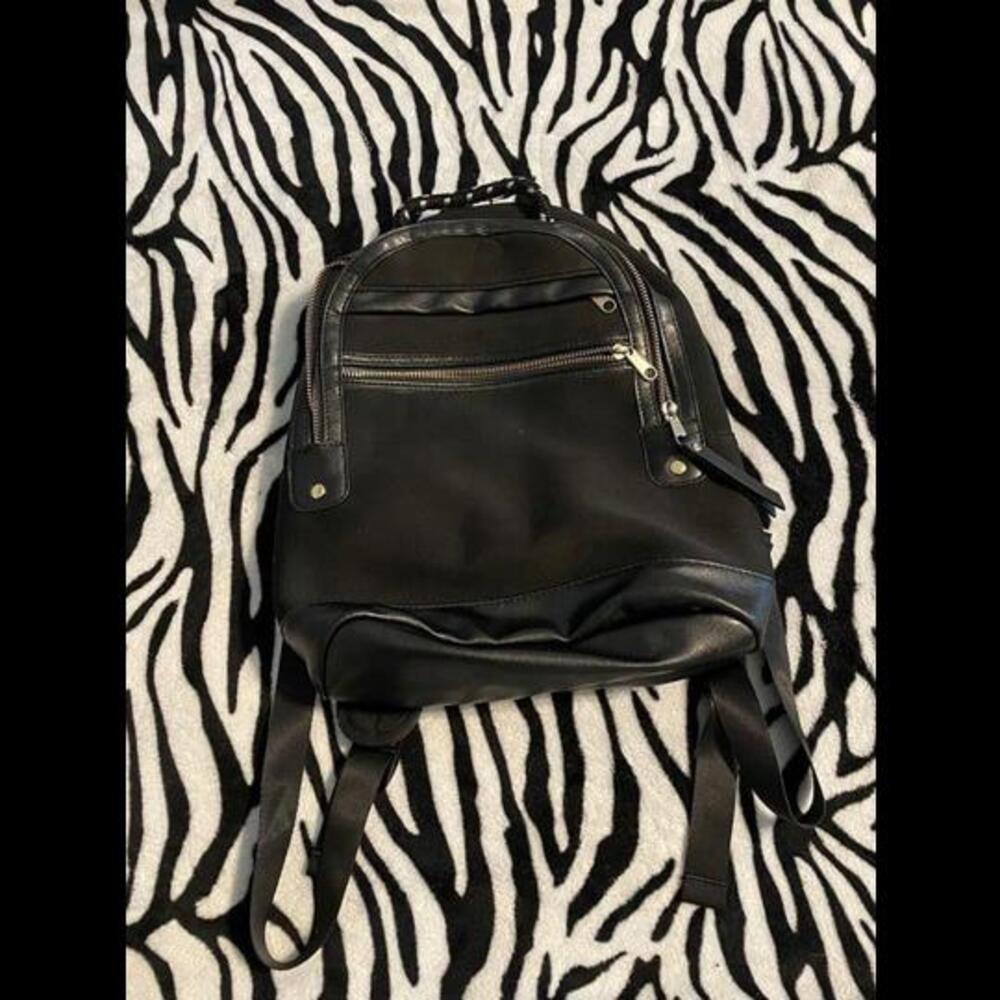 Mossimo Black Backpack Purse - image 1